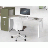 Bureau individuel Aska A avec piètement métal et plateau mélaminé Bureau individuel Aska A avec piètement métal et plateau mélaminé