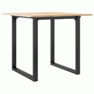 Décoshop26 - Table de salle à manger cuisine design industriel 80 x 80 x 75 cm bois de pin massif et acier DEC036796 - acier 3000261405801 Décoshop26 - Table de salle à manger cuisine design industriel 80 x 80 x 75 cm bois de pin massif et acier DEC036796 - acier 3000261405801