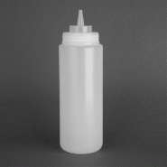 Distributeur de sauce à col large Vogue transparent -