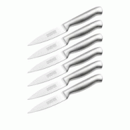 Ensemble de 6 Couteaux d'office en inox 20 cm en tout Nirosta Star - gris Acier inoxydable 18/10 3176239932065 Ensemble de 6 Couteaux d'office en inox 20 cm en tout Nirosta Star - gris Acier inoxydable 18/10 3176239932065
