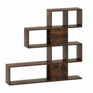 Helloshop26 - Bibliothèque à 5 niveaux 120 x 19,5 x 109 cm étagère de rangement robuste avec dispositif anti-basculement style 20_0015705 - 300022