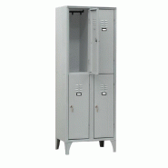 ITALCONCEPT L2G Armoire Vestiaire Multicases, 2 Colonnes 4 Cases, 1800 x 600 x 500mm - 3616350041012