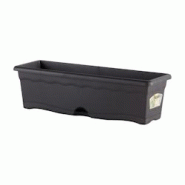 Jardinière Avec Plat Intégré Couleur Anthracite 40X20Cm - 8412524086941 Jardinière Avec Plat Intégré Couleur Anthracite 40X20Cm - 8412524086941