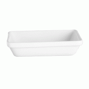 Menastyl - Lot 6 plats à gratin 14x9cm rectangulaire gres blanc - 3256391056103