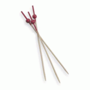 Pique bambou Boule rouge 9cm - par 100