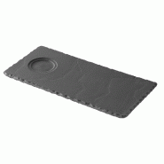 Planche gourmande porcelaine noir 25 cm Revol - par 6