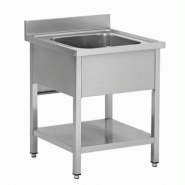 Plonge 1 bac professionnel en inox 700x600x850+100mm - THSTR76BM1 Plonge 1 bac professionnel en inox 700x600x850+100mm - THSTR76BM1