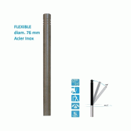 Potelet Gorge en INOX ø 76 "anti-chocs" AUGUSTAFLEX à sceller