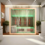 Sauna combi boreal® elÉgance 4 - 200x125 infrarouge + vapeur