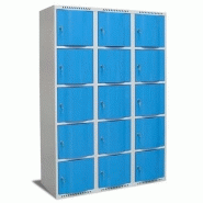 Vestiaire 5 cases superposées à portes bombées - Larg. 300 mm Vestiaire 5 cases superposées à portes bombées - Larg. 300 mm