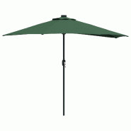 VidaXL Parasol de jardin Vert 294 x 150 x 224 cm Polyester et Acier Modèle Zephyr Pro - 42003268