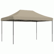 VidaXL Tente de réception pliable escamotable taupe 440x292x315 cm Modèle AbriLoft 320 - marron 4004962