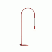 Zafferano - Lampe de table Filo avec ampoule E27 max 60W incluse, orientable à 200, H 113 cm, IP20 métal peint - Rouge - rouge 8054346790059