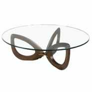 AC ANGEL CERDA Angel Cerdá Table basse ronde en verre trempé et noyer 2053C Ø120 x 38 - marron Bois manufacturé 8435631002215 AC ANGEL CERDA Angel Cerdá Table basse ronde en verre trempé et noyer 2053C Ø120 x 38 - marron Bois manufacturé 8435631002215