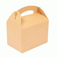 Boîte menu à emporter carton kraft 17x16x10cm par 300
