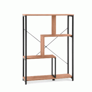 Étagère / séparateur de pièce Kalag Eco noir/chêne hjh LIVING - noir multi-matériau 800407