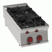 EURAST - Réchaud a gaz 2 feux sur table - 400x900x280 mm - 14,5 Kw - 34100313 - inox 34100313 EURAST - Réchaud a gaz 2 feux sur table - 400x900x280 mm - 14,5 Kw - 34100313 - inox 34100313