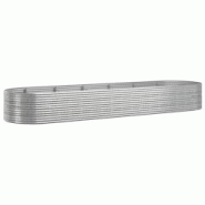 Helloshop26 - Jardinière bac lit surélevé plantes fleurs terrasse jardin de jardin acier enduit de poudre argenté Argent 02_0039703 - 3000218543716 Helloshop26 - Jardinière bac lit surélevé plantes fleurs terrasse jardin de jardin acier enduit de poudre argenté Argent 02_0039703 - 3000218543716