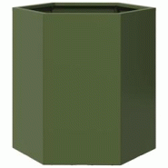 Helloshop26 - Jardinière bac lit surélevé plantes fleurs terrasse jardin olive hexagone 46 x 40 x 45 cm acier vert 02_0038710 - 3000217935659 Helloshop26 - Jardinière bac lit surélevé plantes fleurs terrasse jardin olive hexagone 46 x 40 x 45 cm acier vert 02_0038710 - 3000217935659