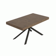 Itamoby Table Extensible Niket En Noyer 160/420X90 Cm Avec Pieds Anthracite - marron multi-matériau VE0160420NIKE-NC