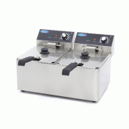 Maxima Friteuse - 2 x 8 L - 2 paniers - jusqu'à 2,8 kg de frites – 55.5 × 41.5 × 34 cm – 6500 W - AKS-09365225
