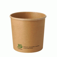 Papstar 25 gobelet à soupe, carton pure 760 ml Ø 11,5 cm · 11 cm marron - marron en carton 88062