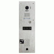 Platine vidéo inox encastré 1bp clavier code boucle magnétique - AIPHONE - 130352 - 868484