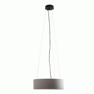 ROSSINI ILLUMINAZIONE Suspension Vivien 48 Cm Avec Abat-Jour Cylindrique En Tissu Gris Et Raccord E27 Pour Intérieur - Groupe Rossini - gris VIV003NGR