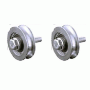 Roue à rainure ronde de 60 mm avec 1 roulement à billes - Lot de 2 Roue à rainure ronde de 60 mm avec 1 roulement à billes - Lot de 2