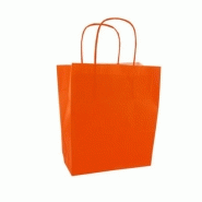 Sac papier kraft orange, par 50 - parfaits pour l'emballage