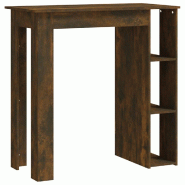 Table de bar avec étagère chêne fumé bois d'ingénierie Modèle Helios Panorama Nova Plus - Bois manufacturé 812963