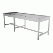 Table de plonge professionnelle MDDI-2368 pour lave-vaisselle à capot et à avancement automatique, dimensions 2368 x 800 x 850 mm | Sammic - 5712212