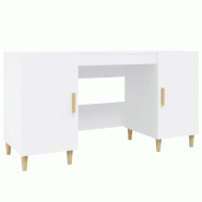 VidaXL Bureau Blanc 140x50x75 cm Bois d'ingénierie Modèle Lofty Urbain - blanc 812762