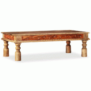 VidaXL Table basse Bois et de manguier 110x60x38 cm Modèle Atlas Office Essence - 245140