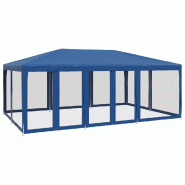 VidaXL Tente de fête avec 10 parois latérales en maille bleu 6x4m PEHD Modèle AbriOrigin 383 - bleu 4010067