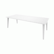 Allibert Jardin Table Lima 240 6-10 Personnes Avec Allonge - Design Contemporain - Blanc - blanc plastique polypropylène 3000-59243