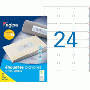 Apli 600 étiquettes blanches multi-usage, format 63,5 x 33,9 mm (25 feuilles A4 / cdt) - 3270241196412