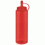 APS Set de 6 flacons verseurs souples, 260 ml, rouge - transparent plastique 93252