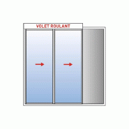 Baie Vitrée Coulissante à Galandage Aluminium 2 Vantaux KAWNEER Refoulement Même Côté (droit) Birail Avec Volet Roulant Intégré Référence: Gal Alu 2 vtx sens droit + VRI Baie Vitrée Coulissante à Galandage Aluminium 2 Vantaux KAWNEER Refoulement Même Côté (droit) Birail Avec Volet Roulant Intégré Référence: Gal Alu 2 vtx sens droit + VRI