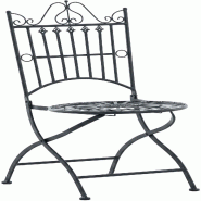 CLP Chaise de jardin Sadao Métal HBT: 94x39x53 cm Anthracite - gris métal 328479