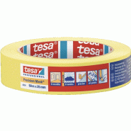 Crêpe de précision 4334 lisse jaune longueur 50 m largeur 25 mm rouleau TESA Crêpe de précision 4334 lisse jaune longueur 50 m largeur 25 mm rouleau TESA