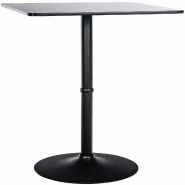 Décoshop26 - Table haute de bar plateau carré 60 x 60 cm en bois noir cadre en aluminium 10_0005818 - 3000265237545 Décoshop26 - Table haute de bar plateau carré 60 x 60 cm en bois noir cadre en aluminium 10_0005818 - 3000265237545