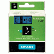 DYMO Cassette D1 de ruban à étiqueter noir/bleu 19 mm x 7 m - polyester S0720860 DYMO Cassette D1 de ruban à étiqueter noir/bleu 19 mm x 7 m - polyester S0720860