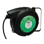 Enrouleur électrique à rappel automatique à ressort - 10m - Câble H07RN-F 3G1,5 mm² - Protection thermique - IP42 - P506 Enrouleur électrique à rappel automatique à ressort - 10m - Câble H07RN-F 3G1,5 mm² - Protection thermique - IP42 - P506