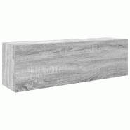 Helloshop26 - Armoire murale polyvalente pour salle de bain 100 x 25 x 30 cm design pratique en bois sonoma gris 02_0051290 - gris Bois massif 3000236