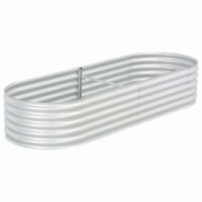 Helloshop26 - Jardinière lit surélevé plantes fleurs jardin 240 x 80 x 44 cm acier galvanisé argenté 02_0001020 - 3000073671531 Helloshop26 - Jardinière lit surélevé plantes fleurs jardin 240 x 80 x 44 cm acier galvanisé argenté 02_0001020 - 3000073671531