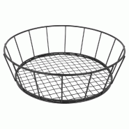 Panier finger food Toscane en acier noir Ø24,1x7cm - par 12