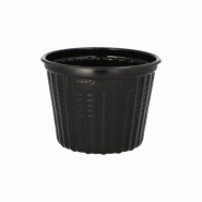 Papstar Gobelet à snack et à soupe (réutilisable), 500 ml Ø 11,5 cm - H 8,5 cm noir, 20 x 25 pièces - noir plastique polypropylène 96551