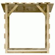 Pergolas avec toits 2 pcs 100x90x100 cm Bois de pin imprégné Modèle Vega Executive Select - 8720286853474