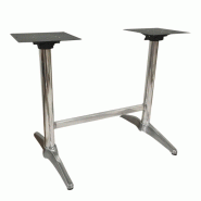 Piètement double rabattable aluminium Calvi miroir - Piètement double rabattable aluminium Calvi miroir -